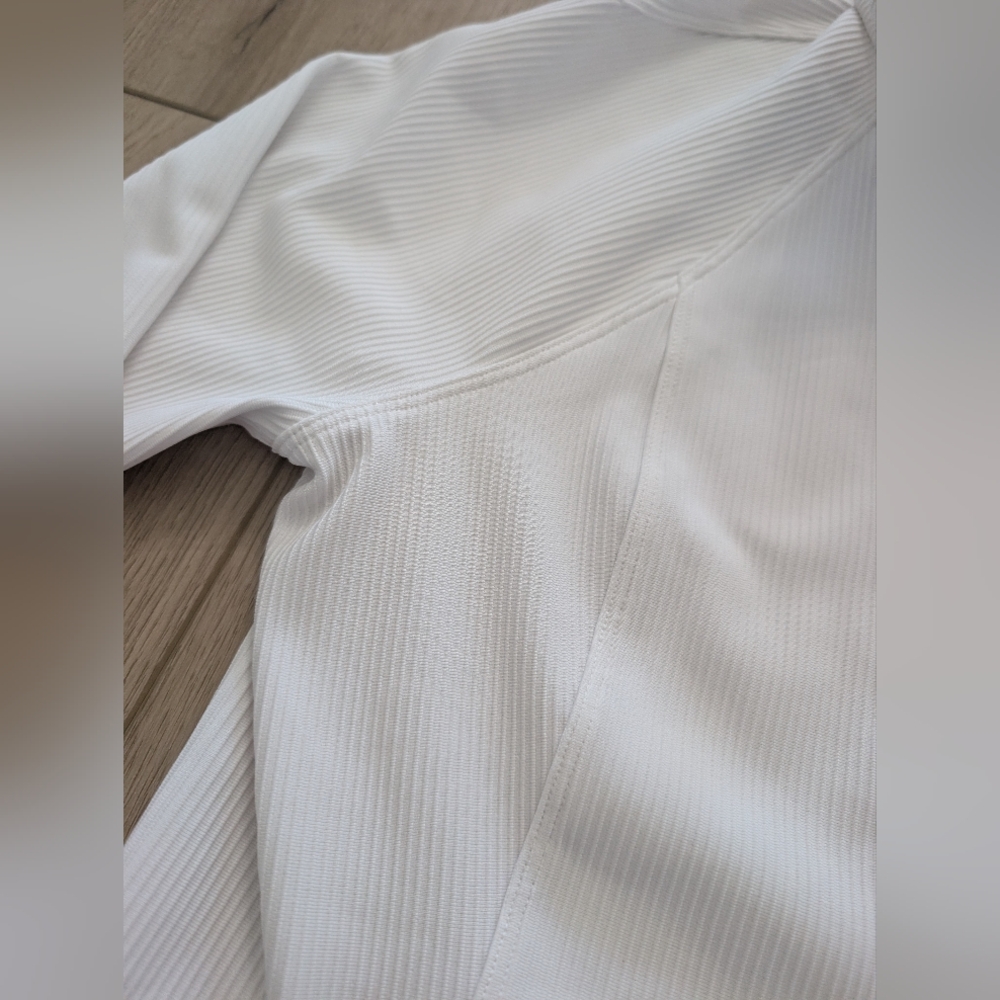 Athleta Salutation Ribbed Jacket in white - Picture 5 of 11